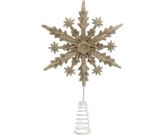 Atmosphera Eglutės antgalis, blizganti snaigė, 22 cm