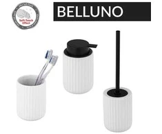 Dantų šepetėlio konteineris BELLUNO, keraminis, baltas, Ø 8 cm, Wenko