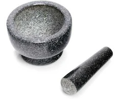 Zeller Present Dark Tamsaus granito spalvos virtuvinis skiedinys GRANIT su grūstuvu, ZELLER