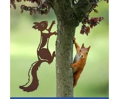 Maximex Decoration for pots and the garden, squirrel with a rust effect, 36 x 24 cm
