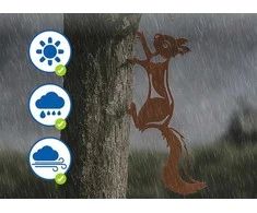 Maximex Decoration for pots and the garden, squirrel with a rust effect, 36 x 24 cm