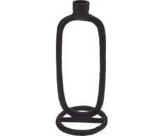 Home Styling Collection Žvakidė 24 cm juoda aliuminė