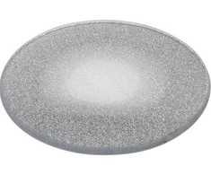 Dekoracja Domu Stiklinė žvakidė PLATE, sidabro sp., 20 cm