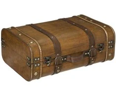 Decorative storage boxes, set of 2 suitcases BRUCE