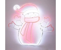 LED kalėdinė dekoracija, sniego senis, 68 x 61 cm