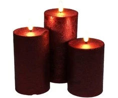 Home Styling Collection Dekoratyvinės LED žvakės Ø 7,5 cm, 3 vnt. rinkinys.