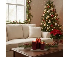 Home Styling Collection Dekoratyvinės LED žvakės Ø 7,5 cm, 3 vnt. rinkinys.