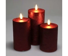Home Styling Collection Dekoratyvinės LED žvakės Ø 7,5 cm, 3 vnt. rinkinys.
