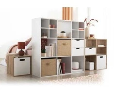 5five Simply Smart Dekoratyvinė lentyna, balta, 2 skyriai, aukštis 67,6 cm