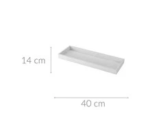 Home Styling Collection Dekoratyvinis padėklas, baltos sp., 14 x 40 cm