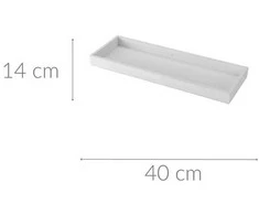 Home Styling Collection Dekoratyvinis padėklas, baltos sp., 14 x 40 cm