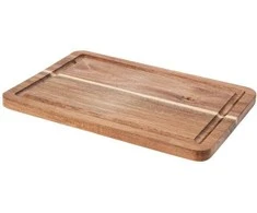 Excellent Houseware Holzschneidebrett Schneidebrett Holzbrett Servierbrett Servierplatte Schneidebrett aus Holz 28x20 cm
