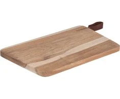 Excellent Houseware Tikmedžio medinė pjaustymo lenta serviravimui, 30x18 cm
