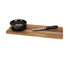 Excellent Houseware Patiekimo lenta užkandžiams, su dubeniu ir peiliu.