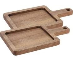 Excellent Houseware Akacijos medžio serviravimo lenta, 2 vnt