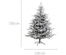 Fééric Lights and Christmas Dirbtinė eglutė ant metalinio stovo, apsnigta, 150 cm