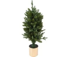 Home Styling Collection Dirbtinė eglutė auksiniame puode, 90 cm
