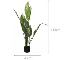 Home Styling Collection Dirbtinis augalas dideliais lapais, 118 cm