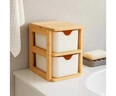 Bamboo Dviguba bambukinė organizatoriaus SKAFFA, 15 x 10,8 cm