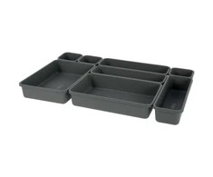 Storage Solutions Stalčių Tvarkyklės - 8 vnt komplekte, pilka spalva