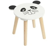 Home Styling Collection Medinė vaikiška taburetė SAFARI su gyvūnų motyvu, 28 cm
