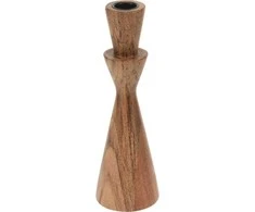 Home Styling Collection Medinė žvakidė, akacija, 22 cm