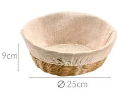Duonos krepšelis su medžiaginiu paminkštinimu, Ø 25 cm, Kesper