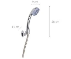 Dušo komplektas BATHROOM SOLUTIONS: dušo galvutė, laikiklis ir dušo žarna, 180 cm