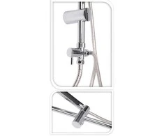 Bathroom Solutions Dušo kolonėlė su lietaus dušu, nerūdijančio plieno, aukštis 80 cm