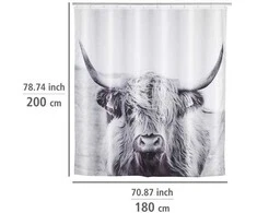 Wenko Dušo užuolaida YAK, 180 x 200 cm, poliesteris, VENKO