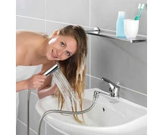 Dušo žarna ir dušo galvutė, 150 cm ilgio, nerūdijančio plieno, WENKO