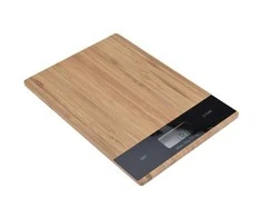 Excellent Houseware Virtuvinės svarstyklės elektroniczna płaska bambusowa 5kg