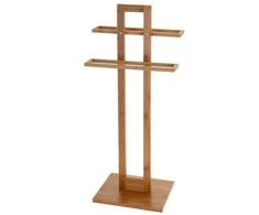 Asj Commerce Elegant Bamboo Rankšluostis Rack for 2 Towels