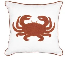 Atmosphera Embroidered crab cushion OCEANIA, 45 x 45 cm