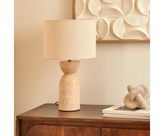 Lamp ERIN stalinė lempa su travertino pagrindu, Ø 28 x 47,5 cm