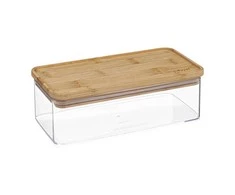 5five Simply Smart Bamboo ESKE birių produktų konteineris, išilginis su bambukiniu dangteliu, 1L