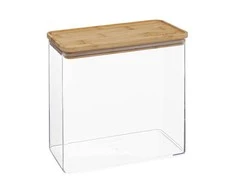 5five Simply Smart Bamboo ESKE birių produktų konteineris, išilginis su bambukiniu dangteliu, 3L