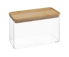5five Simply Smart Bamboo ESKE birių produktų konteineris, pailgas su bambukiniu dangteliu, 2L
