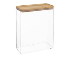 5five Simply Smart Bamboo ESKE birių produktų konteineris, pailgas su bambukiniu dangteliu, 4,3L