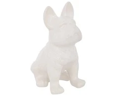 Bikuvalt Figūrėlė keramikinė Buldogas baltos sp. 23,5x18x12 cm Atmosphera 168329D