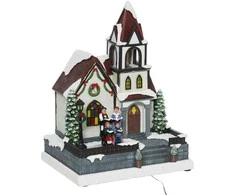 Fééric Lights and Christmas Kalėdinė bažnyčios figūrėlė, LED apšvietimas