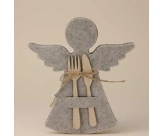 Home Styling Collection Veltinio stalo įrankių kišenė angelo formos, 22 x 20 cm