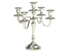 Home Styling Collection Five žvakidė su spirale, sidabrinė, 30 cm