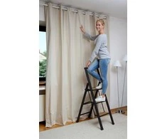 Folding ladder juodas, 3 degrees, WENKO