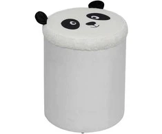 Atmosphera Sulankstomas pufas su žaislų saugykla SMILE, Ø 30 cm