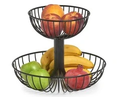 Fruit basket 2-level, Ø 32 x 26 cm, juodas, ZELLER