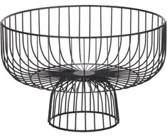 Secret De Gourmet Vaisių krepšelis su pagrindu, metalinis, 28 cm, juodas