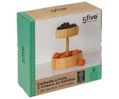 5five Simply Smart Bamboo Vaisių keptuvė, Bambukas, 2 lygiai, Ø 29 cm