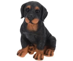 ProGarden Sodo figūrėlė šuo dobermanas, ūgis 27 cm, iš dirbtinio akmens
