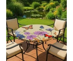 Maximex Garden tablecloth with elastic, flower meadow, Ø 70-86 cm
